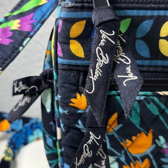 Vera Bradley Midnight Blues Little Flap Hipster Crossbody Bag Retired - Picture 9 of 11